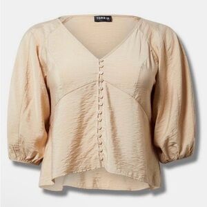 Torrid V-Neck Button-Down Blouse